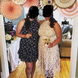 ModCloth Liza Luxe white lace overlay dress